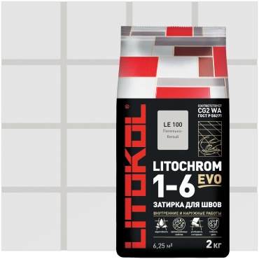 Litokol LITOCHROM 1-6 EVO 2 кг, цвет пепельно-белый LE 100
