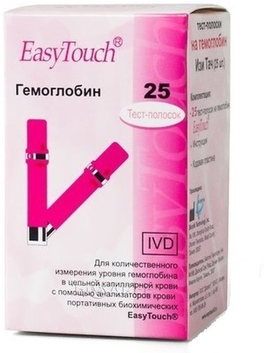 EasyTouch 582871 тест-полоски для анализатора крови 25 шт