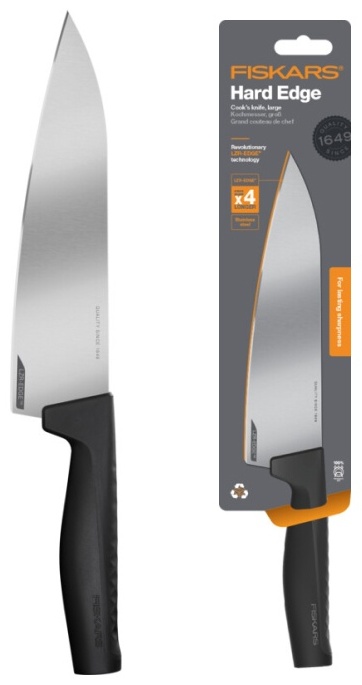 Поварской FISKARS Hard Edge 1051747, лезвие: нержавеющая сталь 1 шт