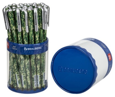 Ручка шариковая Brauberg SOFT TOUCH STICK 1 шт, 0.35 мм, цвет чернил синий