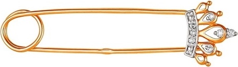 Булавка ORTA GOLD 404607 вес 1.2 золото, фианит
