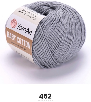 Клубок YarnArt 452 серый 165 м 50 г