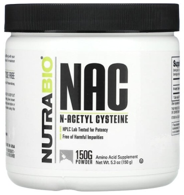 NutraBio Labs NAC N-ацетилцистеин нейтральный 150 г