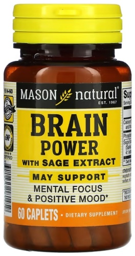 Mason Natural БАД Brain Power with Sage Extract 60 капсул