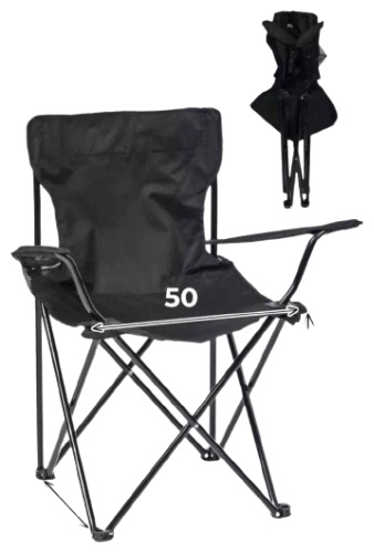 TopCamping стул 1005ч черный