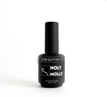 Holy Molly верхнее покрытие Glitter 3 глянцевое 15 мл