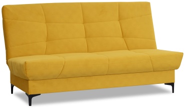 Диван Euromebel Ривьера, 192х95 см, обивка велюр, горчичный