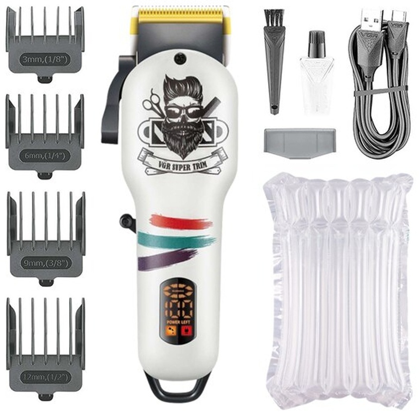 VGR Professional машинка для стрижки V-969 белый
