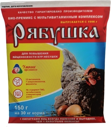 Рябушка премикс для повышения яйценоскости кур-несушек 150 г