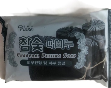 Кусковое мыло туалетное Rose Charcoal Peeling Soap