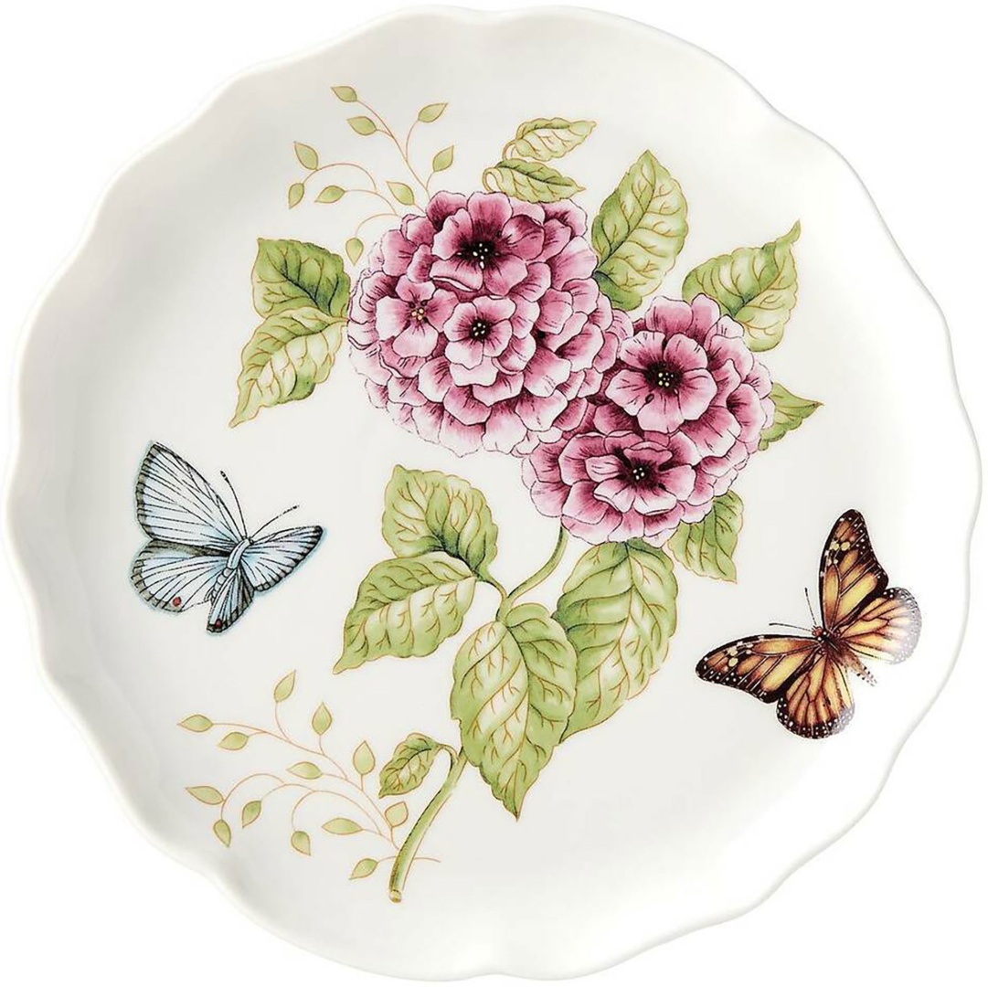 Сервировочная тарелка Lenox Butterfly Meadow 18 см, 1 шт, фарфор