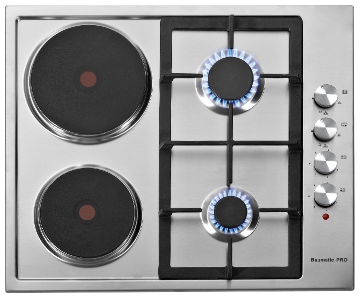 Комбинированная варочная поверхность Baumatic-PRO PGER6042S-A1CI серебристый Baumatic-PRO купить в Казахстане