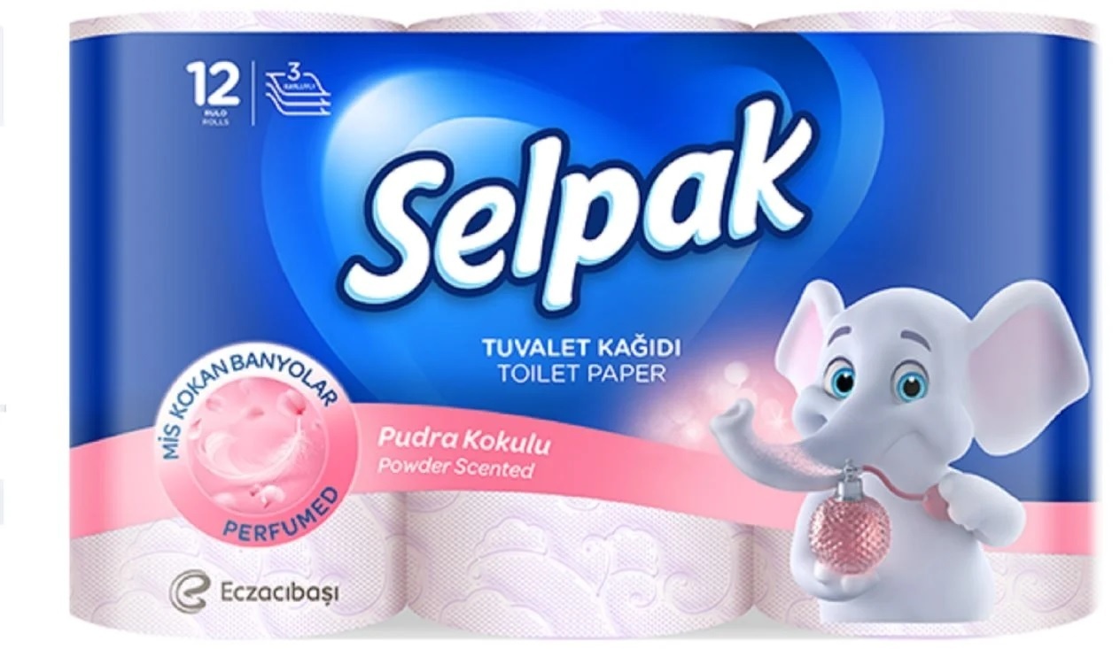 Selpak туалетная бумага 3-слойный 12 шт, первичная целлюлоза