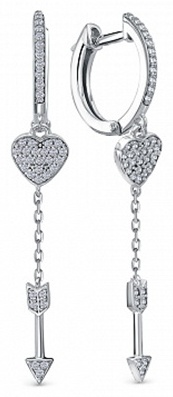 Серьги Lucente Silver EAR-LU-925-575039 вес 3.36 г серебро, фианит