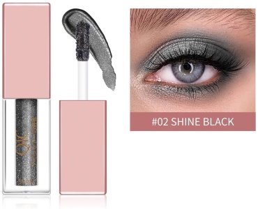 Qic глиттер жидкие Glitter Liquid 02 Shine Black