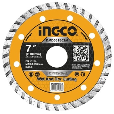 Диск отрезной алмазный 180x22.2х2.8 мм, INGCO DMD031802M