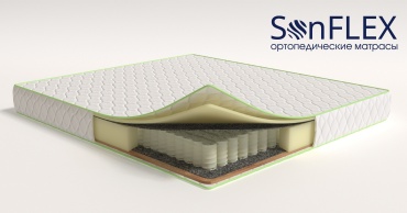 Матрас SonFlex Стандарт-Твист, 65x125x19 см, чехол жаккард