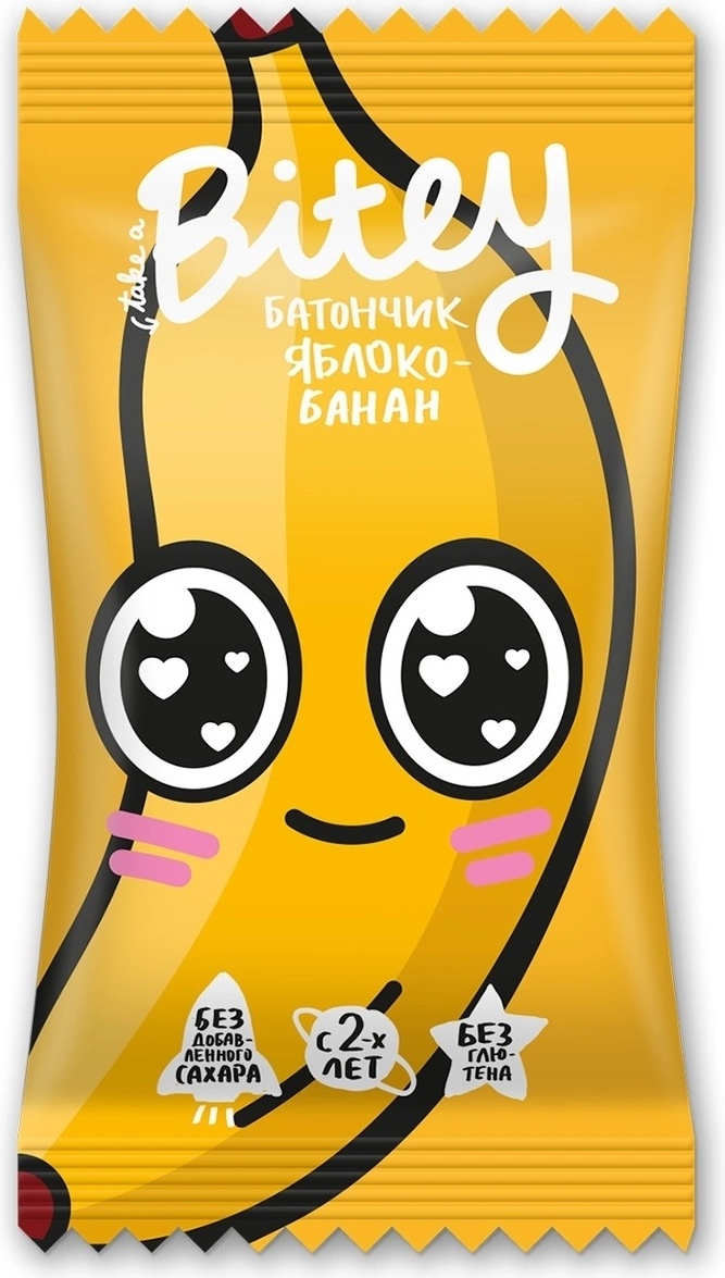 Купить Bitey батончик фруктовый со вкусом яблоко, банан 25 г в Алматы ...