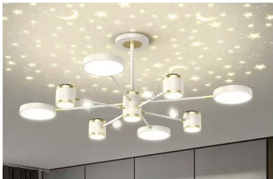 Люстра подвесная LED, кол-во ламп: 8 шт