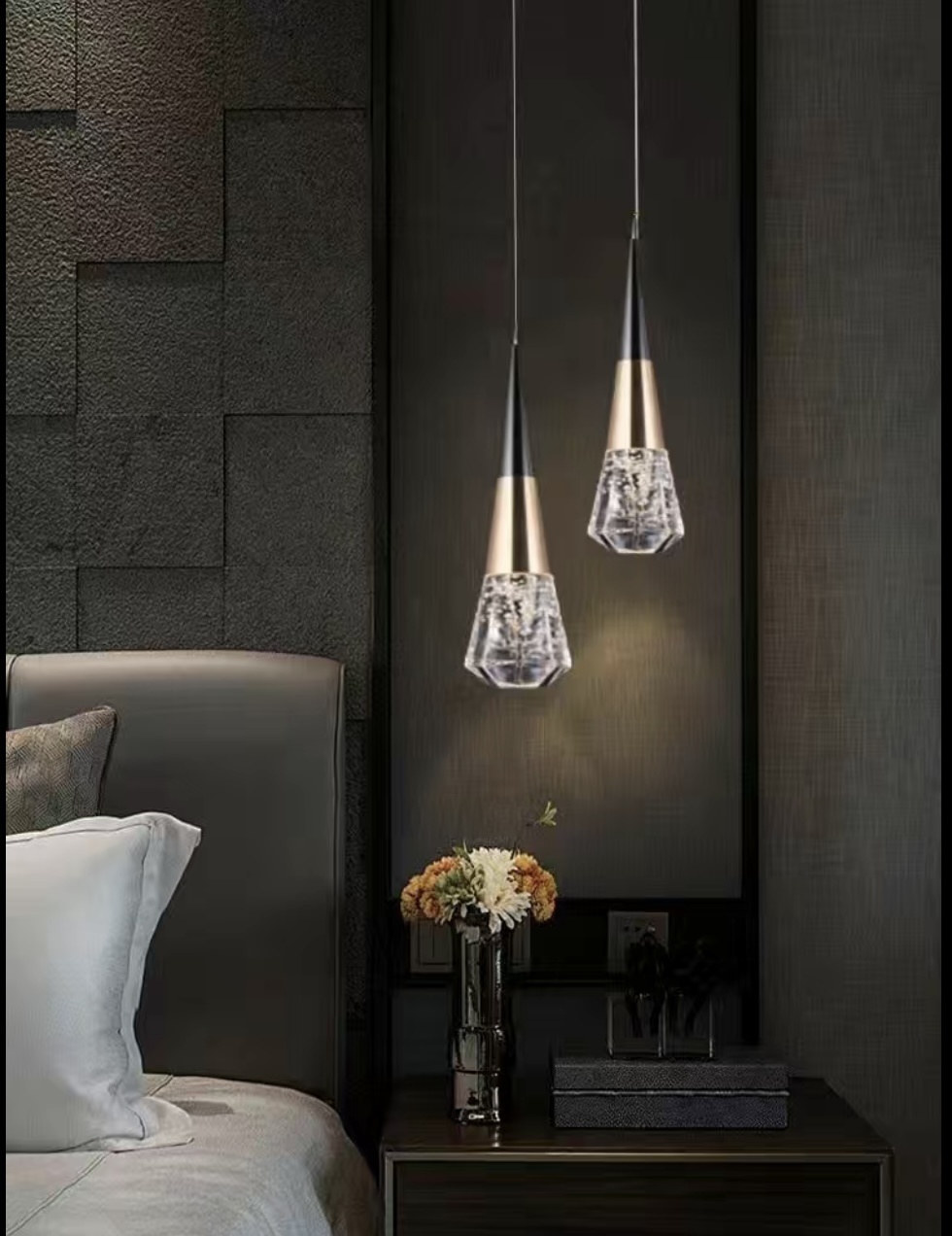 Бра подвесной Smart LED, черный, золотистый