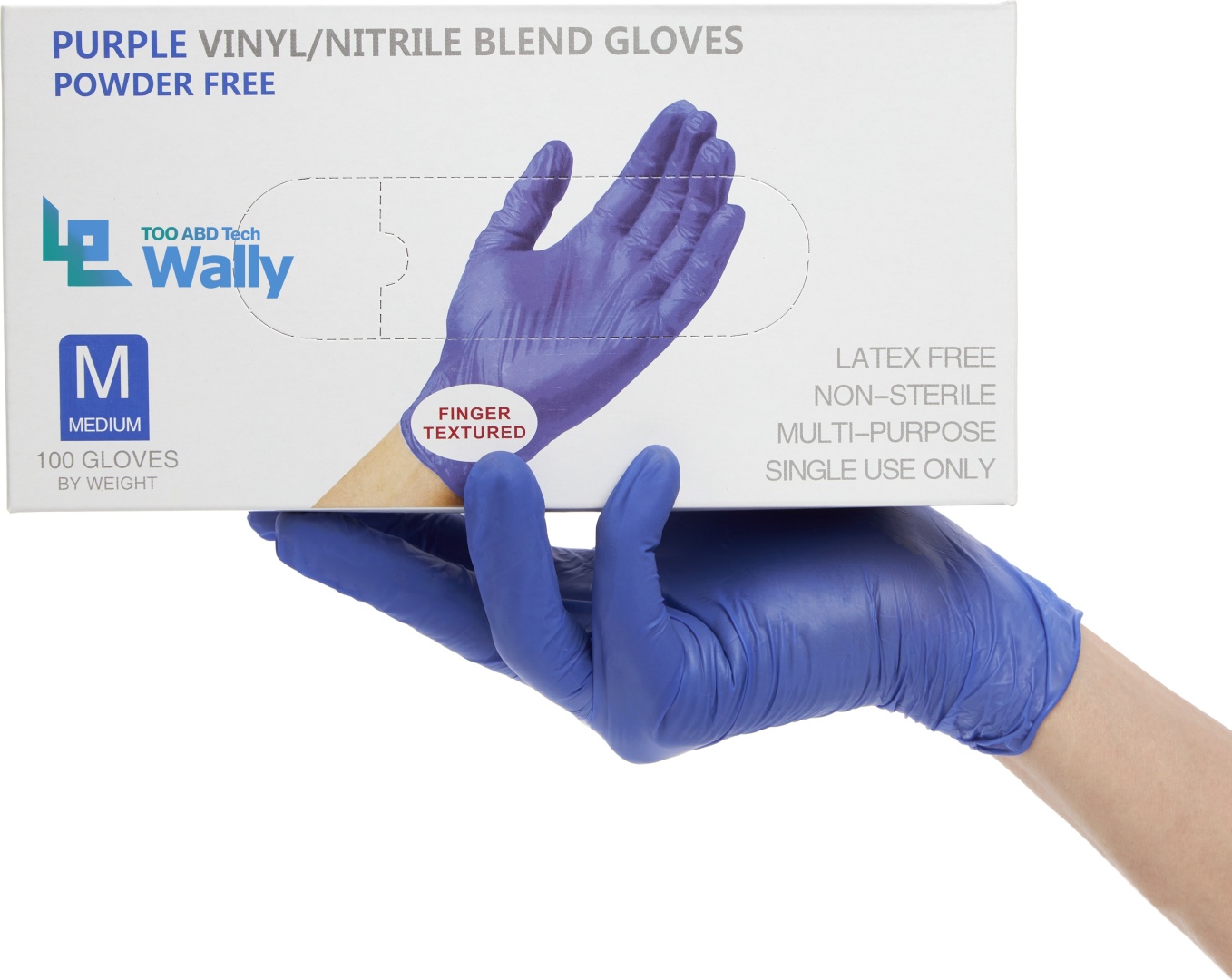 Wally Plastic перчатки Базовая коллекция 2109124 фиолетовый 100 шт
