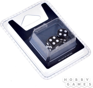 Игральные кости Stuff Pro D6 шестигранные 12 мм 2 шт черные