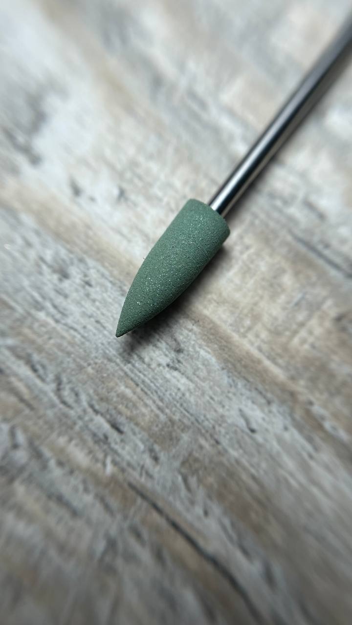 Насадка LOVE NAILS Силиконовый полировщик для маникюра 09 фреза конус насечка белая 1 шт