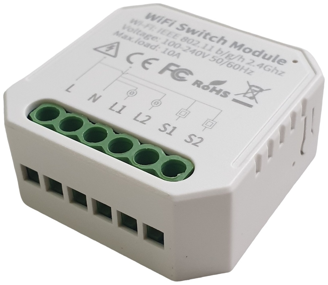 2 Gang WiFi Smart Switch Module белый