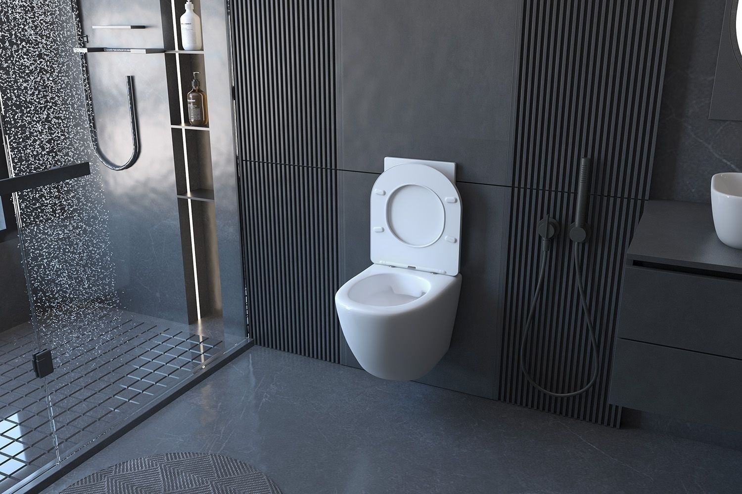 Унитаз ABBER Bequem AC1100 подвесной белый, безободковый