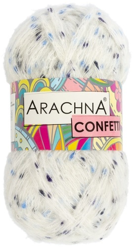 Моток ARACHNA CONFETTI252 белый-голубой-синий 110 м 100 г
