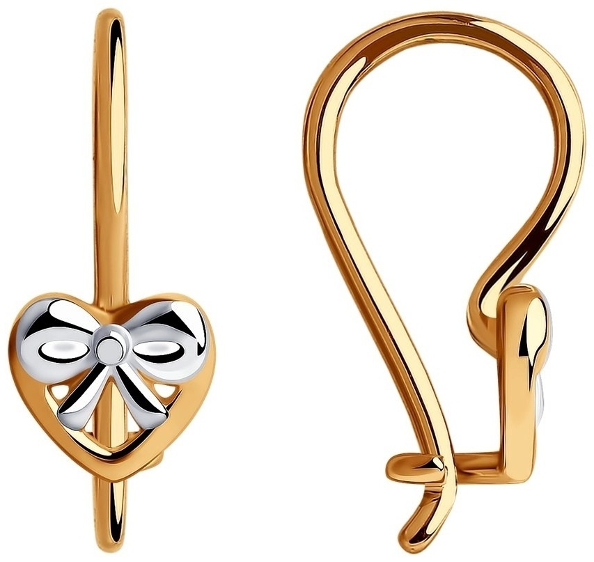 Купить Серьги Diamant 51-120-00702-1 вес 0.76 г золото, без вставок в ...