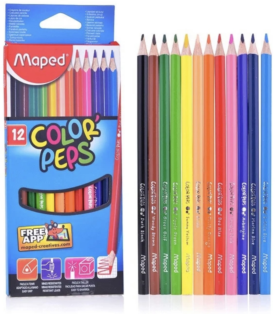 Maped Color Peps цветные карандаши 12 шт, мультиколор