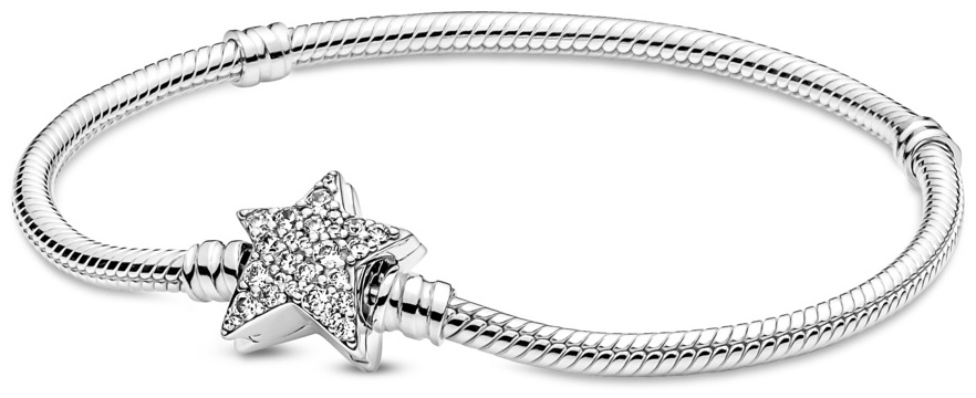 PANDORA «Звезда» 599639C01-19 длина 19 см, вес 14.89 г серебро, плетение снейк
