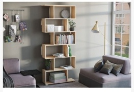 Стеллаж НК-Мебель Слим 61373 ЛДСП, 80x25x190 см