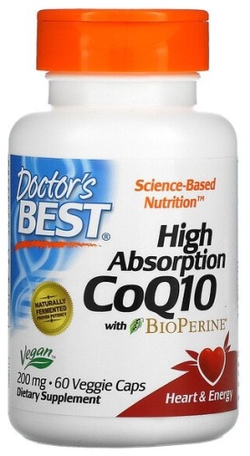 Doctor's Best High Absorption Co Q10 200 мг капсулы 60 шт