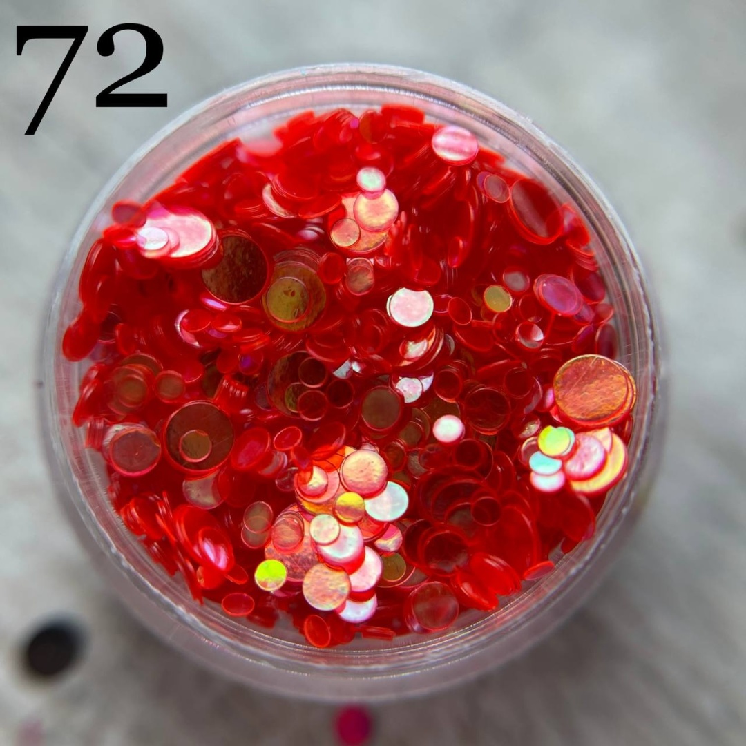 LOVE NAILS блестки, пайетки, слюда Камифубики Мыльные пузыри 72 1 шт