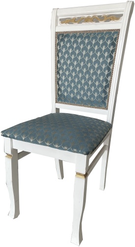 Стул Алтын Сапа Версачи, 109x47x45 см, белый, синий