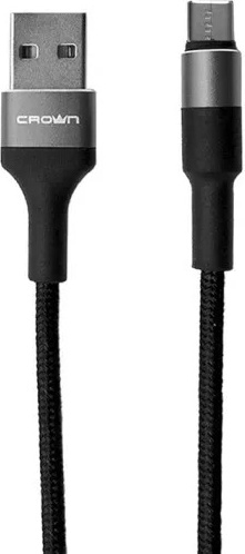 Кабель CROWN USB 2.0 (M), micro-USB 2.0 (M), 1 м, CMCU-007M черный