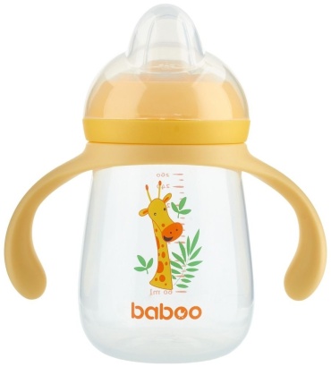 Baboo поильник-непроливайка, 260 мл, пластик/силикон, Safari