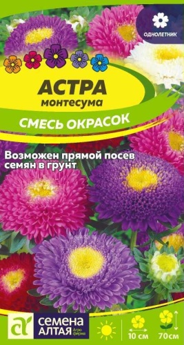 Семена Алтая астра Монтесума смесь окрасок