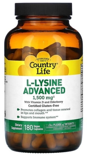 Country Life L-лизин 180 капсул