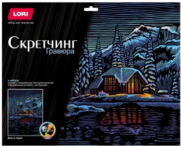 Гравюра LORI Дом в горах 40x30 см