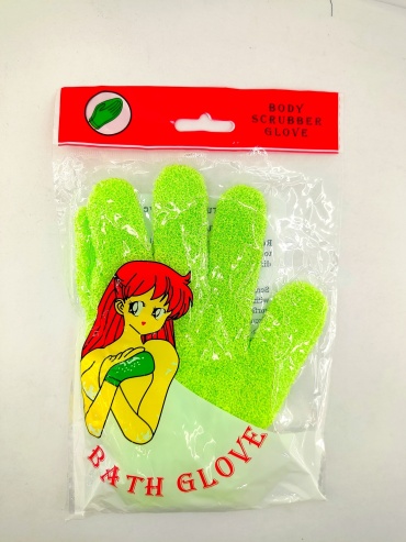 Bath Glove перчатка для тела, для пиллинга салатовый 1 шт