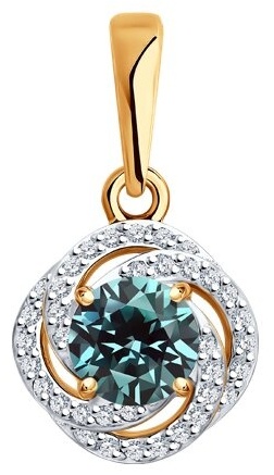 Подвеска Diamant 51-230-02338-1 вес 0.97 г золото, бриллиант