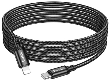 Кабель Hoco USB TypeC (M), Lightning, 3 м, X91 черный