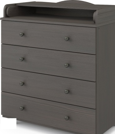 Детский пеленальный комод ТОО АТЛАНТИК Ltd Тони 2, 80x45x107 см, черный
