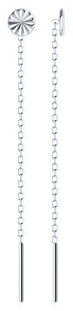 Серьги-цепочки SOKOLOV 94021806 вес 0.79 г серебро, без вставок