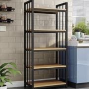 Стеллаж напольный Top Team TTgroup66, 80x40x180 см, черный, коричневый