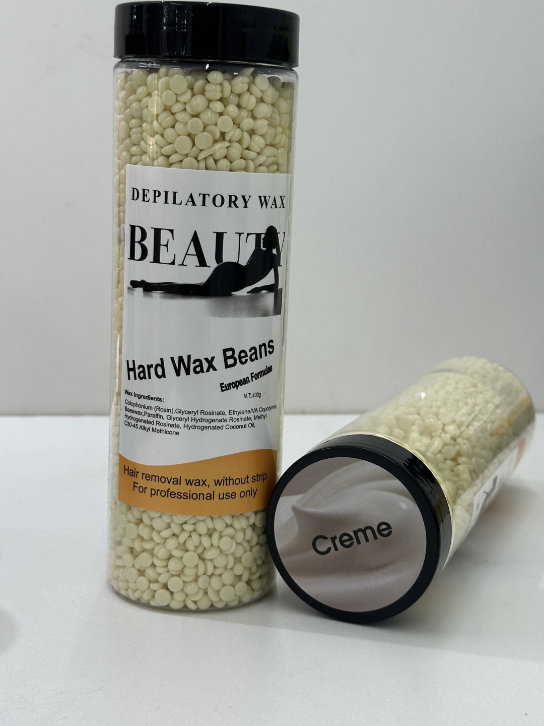 Воск пленочный Hard Wax Beans Hard wax crème 400 gr плотность средняя в банке 400 г