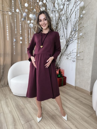 Вечернее платье, повседневное платье Sweetmama.kz бордовый